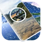 lake clock live wallpaper android application logo